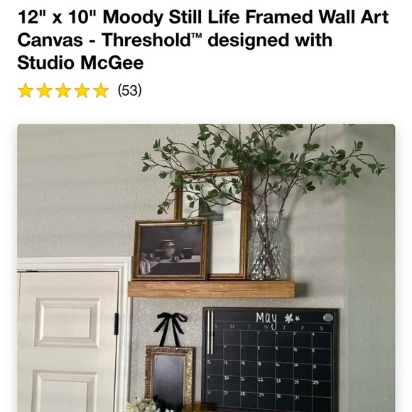 12" x 10" Moody Still Life Framed Wall Art
Canvas - Threshold™ Studio McGee - Picture 4 of 5
